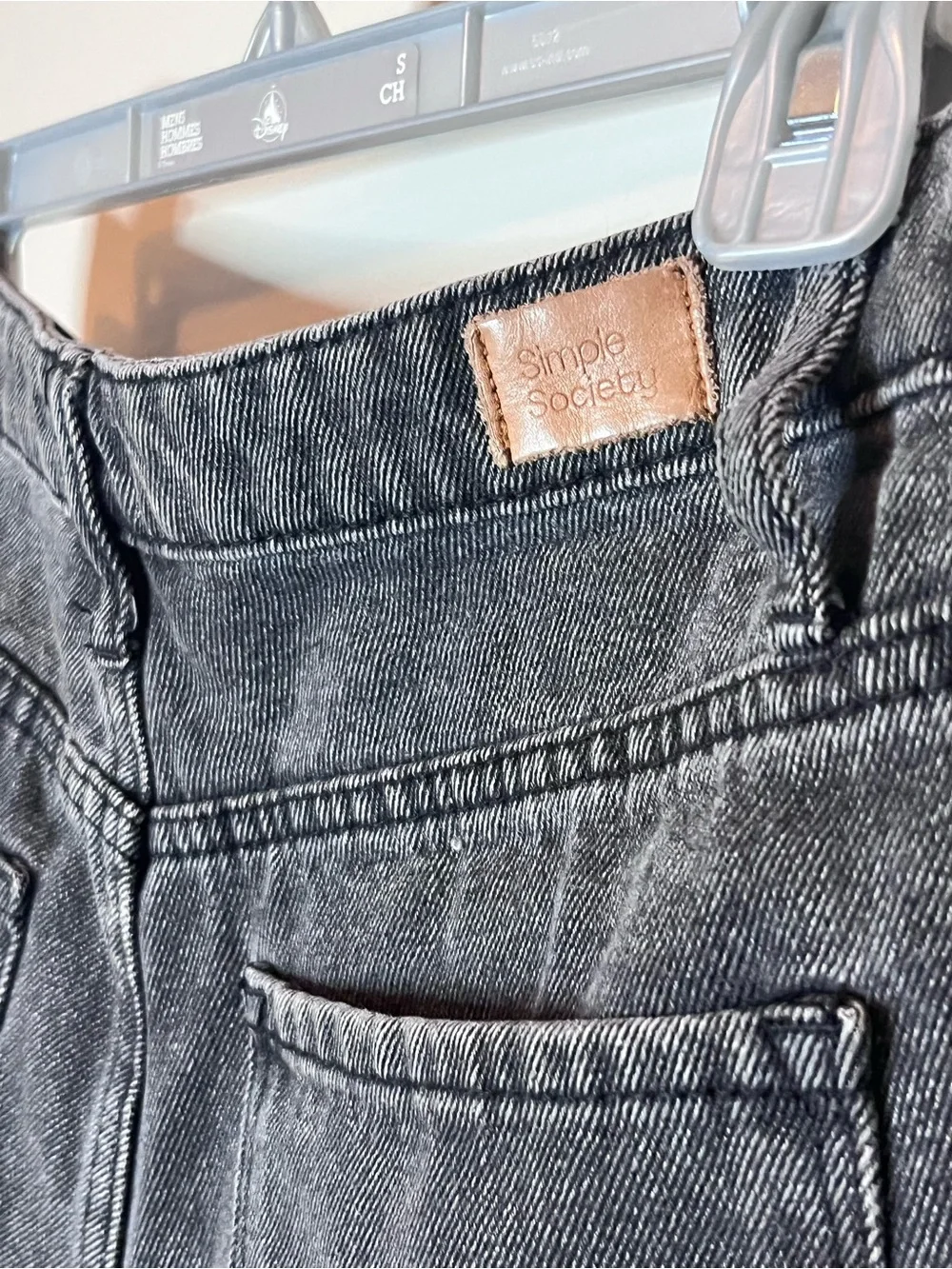 Simple Society Women's Distressed Black Denim Jean Shorts size 5/27